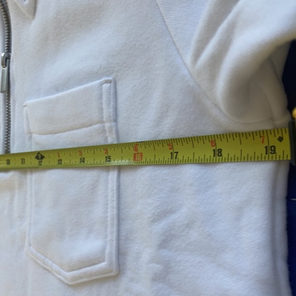 Lands’ End Serious Sweats white pullover, S/P (6-8) - Picture 6 of 7